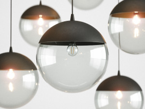 hm metal pendant light 3Dモデル