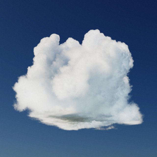 Photorealistic vdb cumulus cloud type b 3D Модель .c4d .max .obj .3ds .fbx .stl .blend 