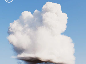 Photorealistic vdb cumulus cloud type b 3D Model