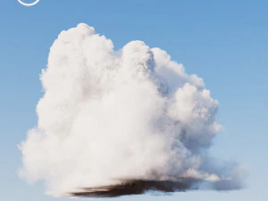 Photorealistic vdb cumulus cloud type b 3D Model
