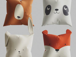 poduszki bawełniane hm odmiana 1 Model 3D