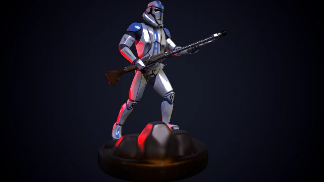 Imperial Clone Trooper Star Wars 3D Modell .c4d .max .obj .3ds .fbx .stl .blend