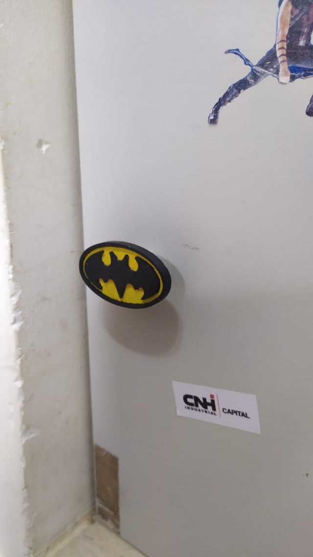batman logo drawer handle 3D Print Model .c4d .max .obj .3ds .fbx .stl .blend 