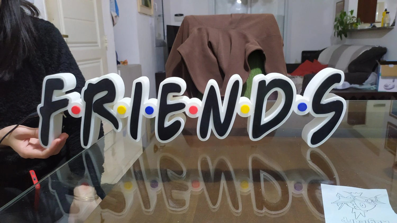 Friends Luminouse Banner 3D Print Model .c4d .max .obj .3ds .fbx .stl .blend