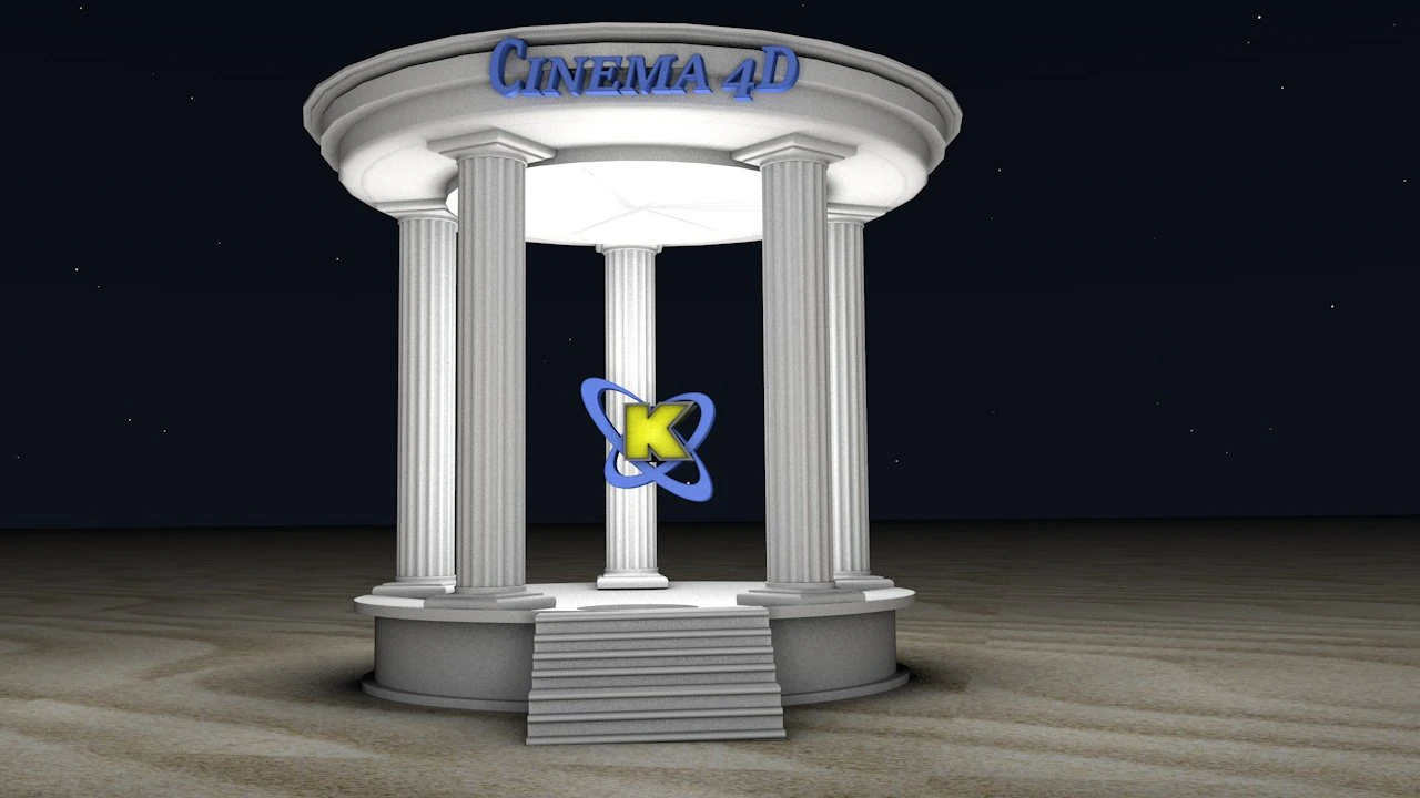 espacio de forma egipcia 3D Model .c4d .max .obj .3ds .fbx .stl .blend 