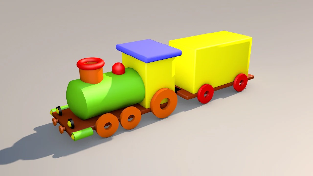 tren animado 3D Model .c4d .max .obj .3ds .fbx .stl .blend 