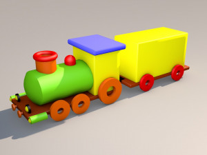 tren animado 3D Model