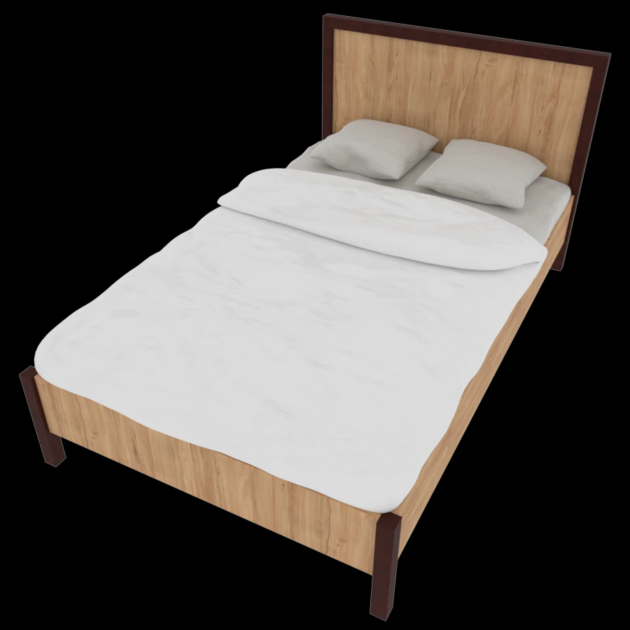 bed bauhaus 120x200 3D Model .c4d .max .obj .3ds .fbx .stl .blend 