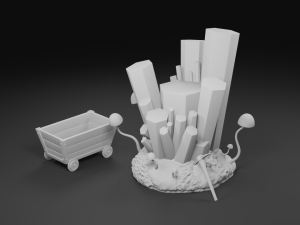 cave crystal cluster 3d print model 3D Print Model