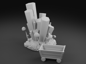 cave crystal cluster 3d print model 3D Print Model