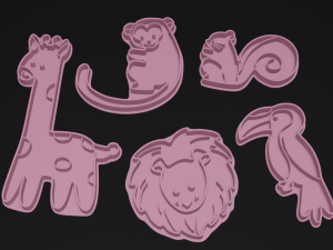 cookie cutter animals set 3D Принт Модель