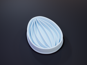 easter egg cookie cutter set 1 3D Print Model