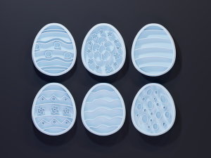 easter egg cookie cutter set 2 3D Принт Модель