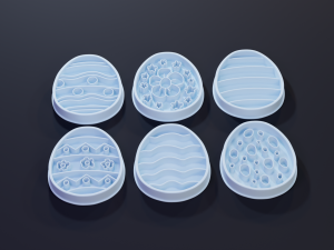 easter egg cookie cutter set 2 3D 打印模型