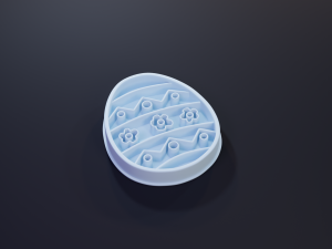 easter egg cookie cutter set 2 3D 打印模型