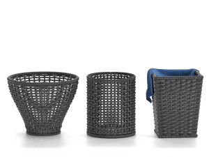 wicker basket set Modelo 3D