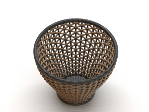 wicker basket set Modelo 3D