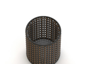wicker basket set Modelo 3D