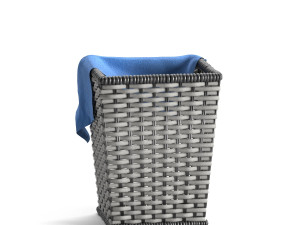 wicker basket set Modelo 3D
