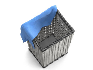 wicker basket set Modelo 3D
