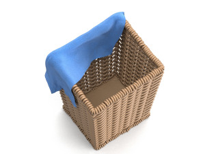 wicker basket set Modelo 3D