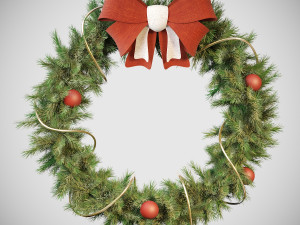 cristmas wreath model 3D Модель
