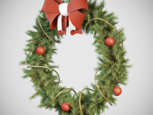 cristmas wreath model Modelo 3D