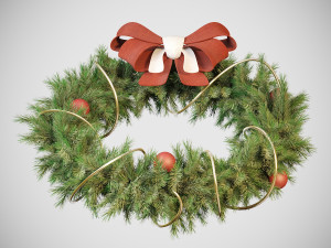cristmas wreath model Modelo 3D