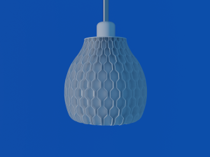 lampshade nature hex table or pendant lamp - e27 mount 3dprint 3D Print Models