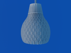 lampshade nature hex table or pendant lamp - e27 mount 3dprint 3D Print Model