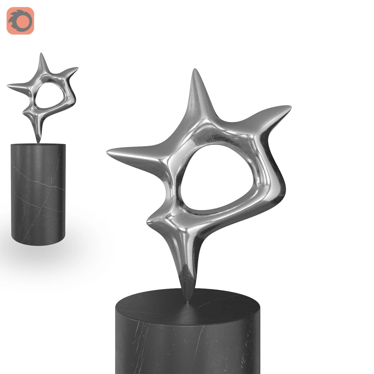 alfred taubman sculpture 3D Model .c4d .max .obj .3ds .fbx .stl .blend 