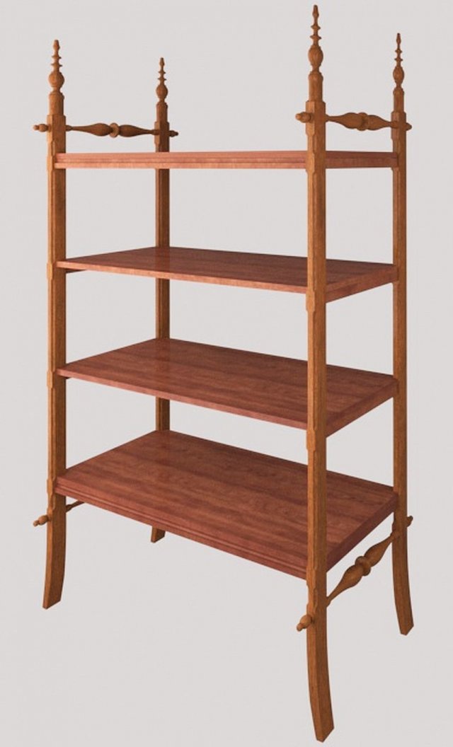 elm open shelving 3D Model .c4d .max .obj .3ds .fbx .stl .blend 