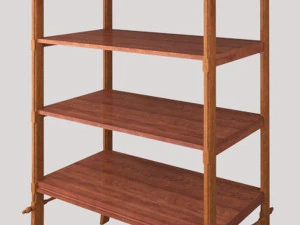 scaffale a giorno in olmo Modello 3D