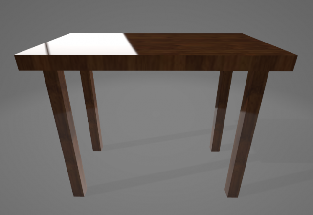 simple wood table Modello 3D .c4d .max .obj .3ds .fbx .stl .blend 