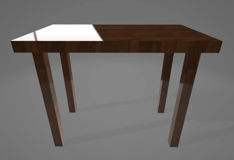 simple wood table 3D Model .c4d .max .obj .3ds .fbx .stl .blend 