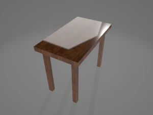 simple wood table 3D Model