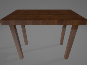 simple wood table Modello 3D