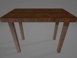 simple wood table 3D Model