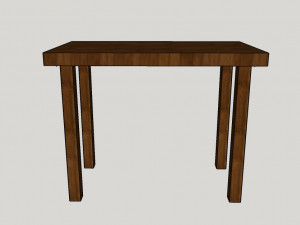 simple wood table Modello 3D