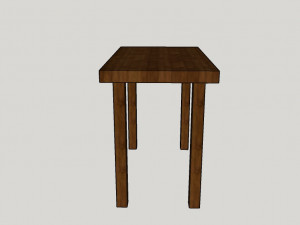 simple wood table Modello 3D