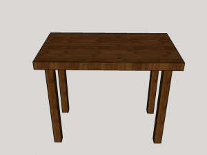 simple wood table Modello 3D