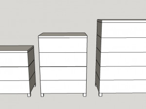 simple beige furniture 3D Model
