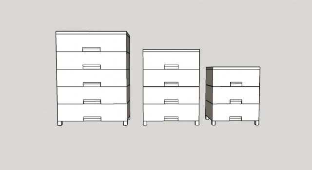 simple beige furniture 3D Model .c4d .max .obj .3ds .fbx .stl .blend 