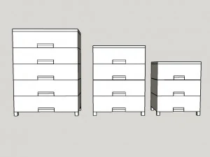 m&oacute;veis bege simples Modelo 3D