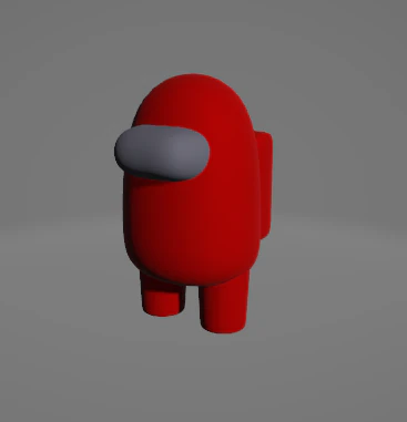 among us - red 3D Model .c4d .max .obj .3ds .fbx .stl .blend 