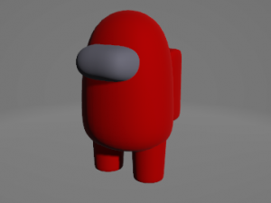 among us - red Model 3D