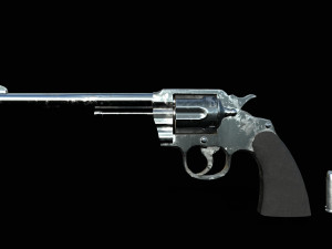 pistol western low-poly Modelo 3D