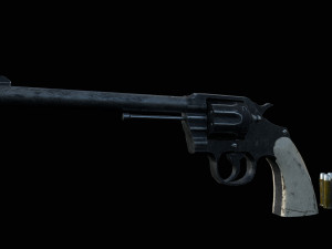 pistol western low-poly Modelo 3D