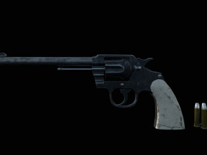 pistol western low-poly Modelo 3D
