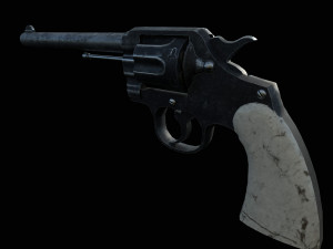 pistol western low-poly Modelo 3D